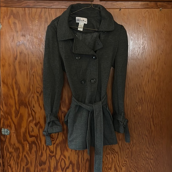 Velvet Heart Dark Gray Trench Coat - Picture 1 of 1
